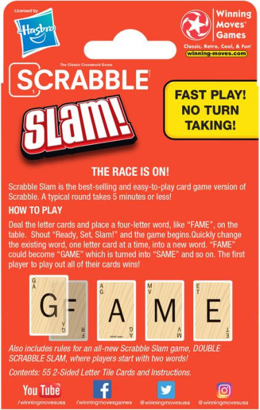 Scrabble Slam Card Game by Joe Wetherell
