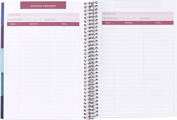 A5 Budget Planner by Erin Condren, Silver/Coiled Circle Geometric