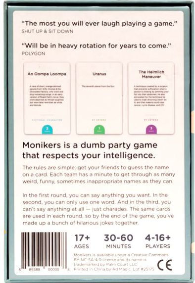 Monikers by Alex Hague and Justin Vickers