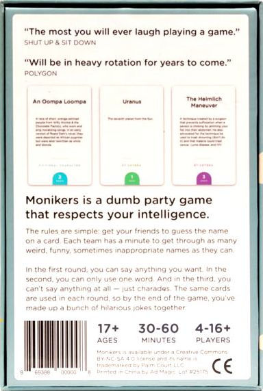 Monikers by Alex Hague and Justin Vickers