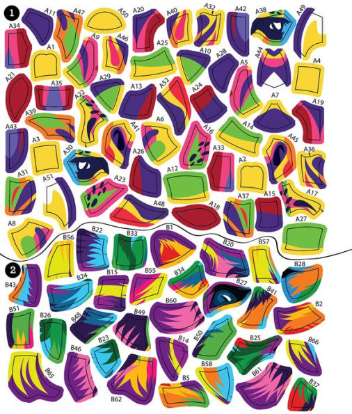Sticker by Number Neon Animals