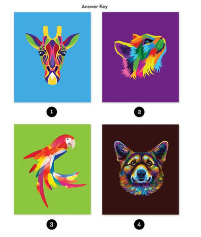 Sticker by Number Neon Animals