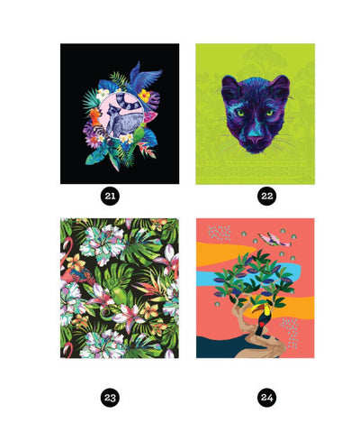 Sticker By Number Neon Jungle