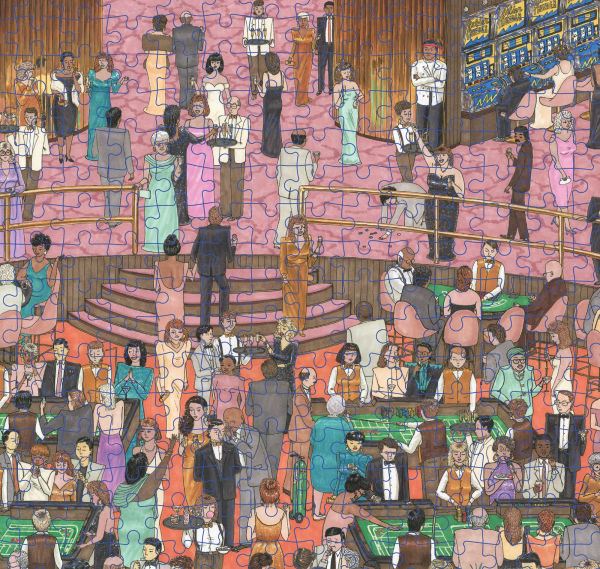 Puzzling Mysteries of the '80s Death by Crab Leg 500-Piece Puzzle