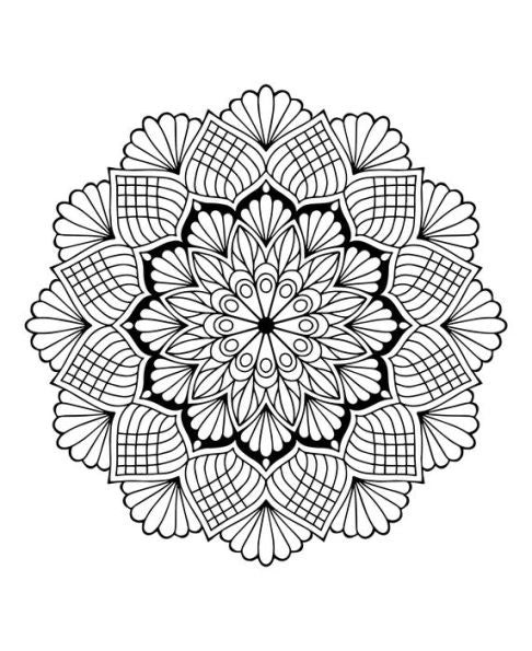 Mandala Glitter Coloring Book