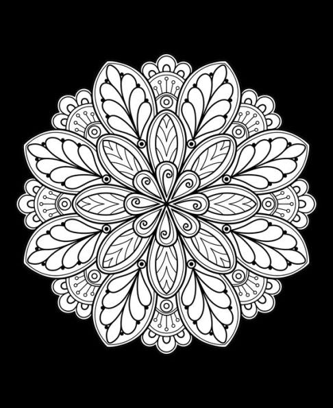 Mandala Glitter Coloring Book