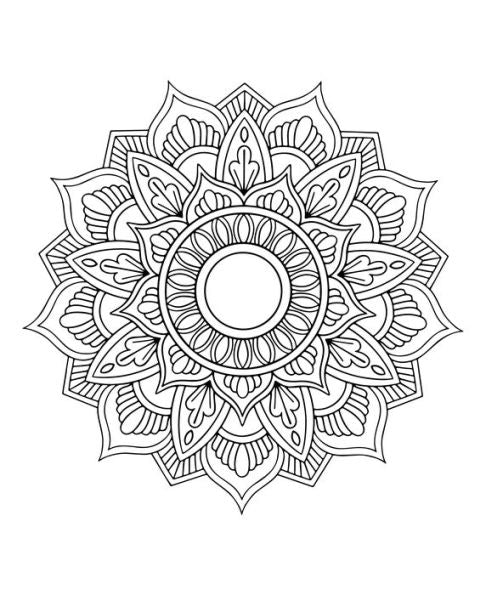 Mandala Glitter Coloring Book